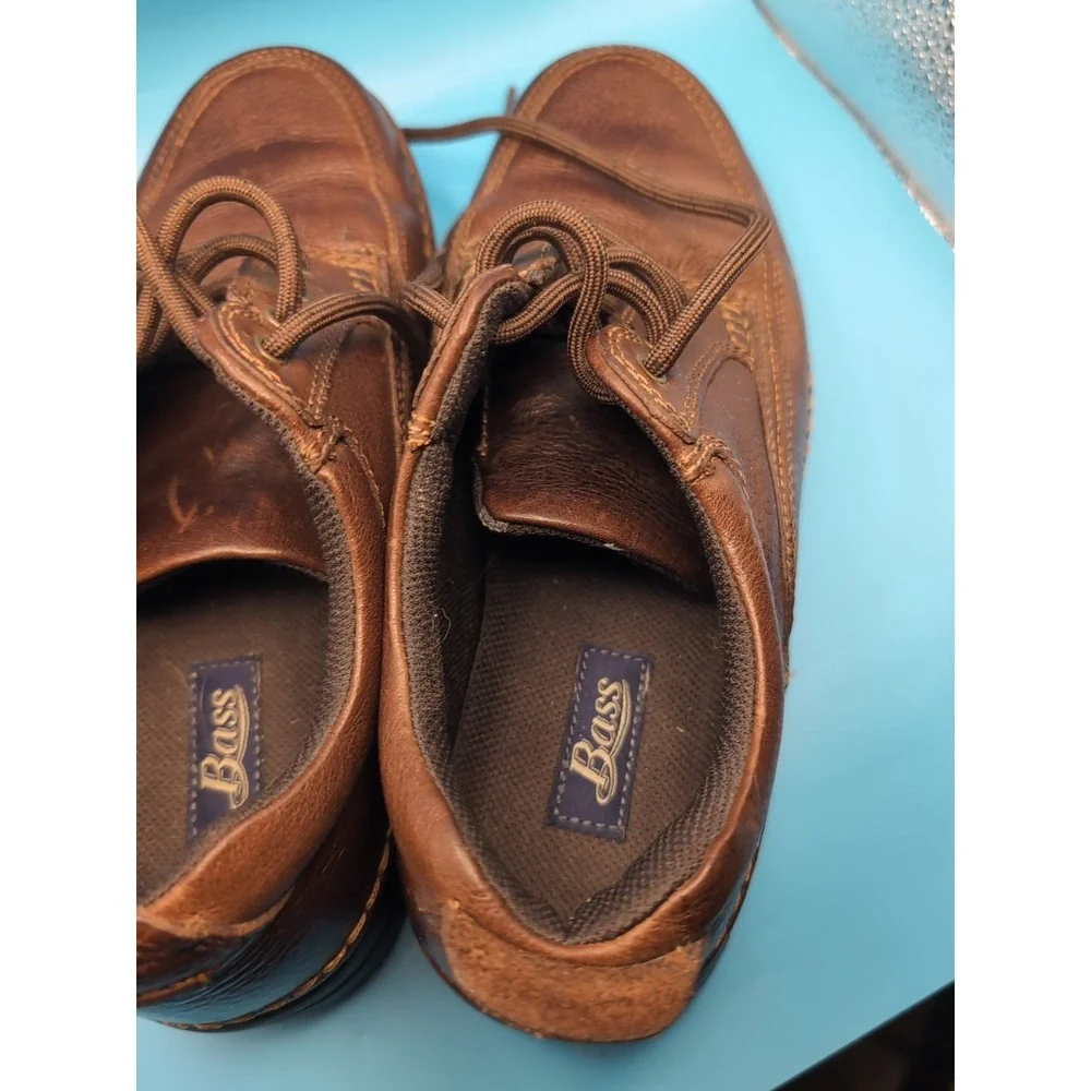 MEN'S G.H. BASS BROWN‎ LEATHER WALKING  SHOES SIZE 8M